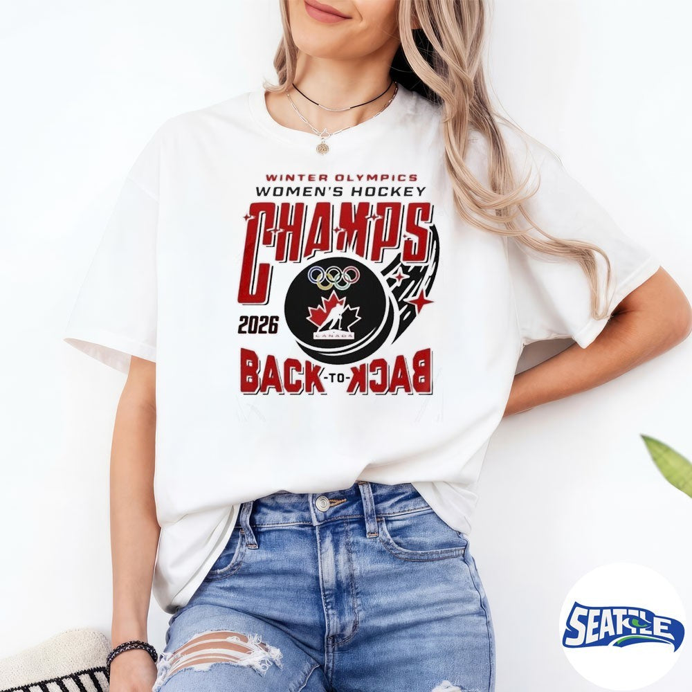 Winter Olympic Women Hockey Champions Canada 2026 Back To Back shirt