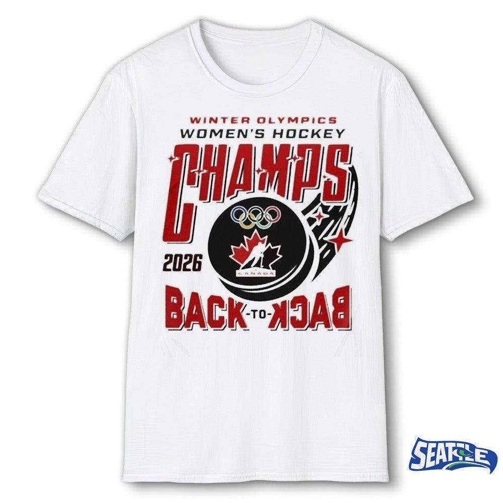 Winter Olympic Women Hockey Champions Canada 2026 Back To Back shirt