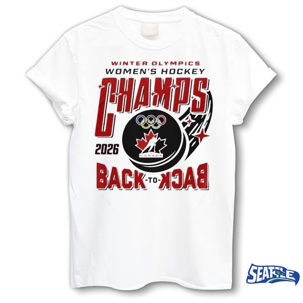 Winter Olympic Women Hockey Champions Canada 2026 Back To Back shirt