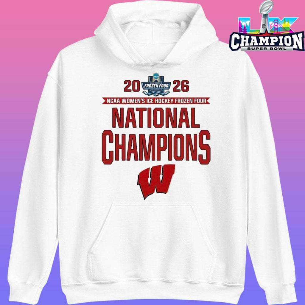 Wisconsin Badgers 2026 Ncaa Women’s Ice Hockey Frozen Four National Champions Shirt