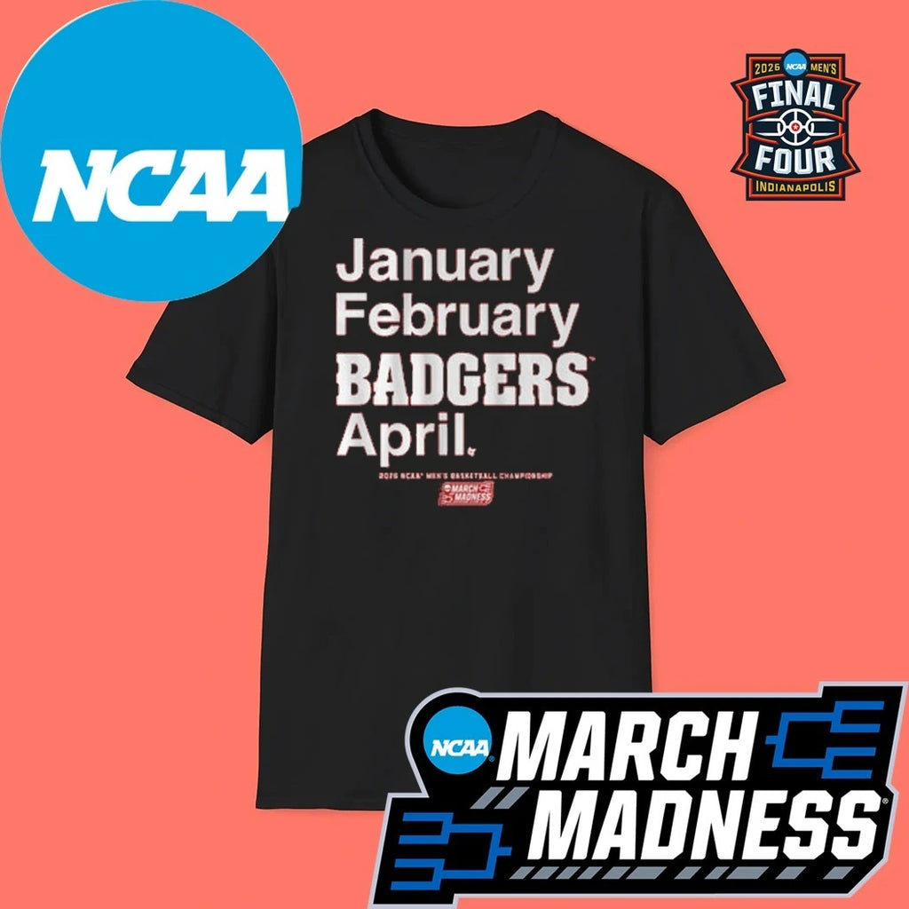 Wisconsin Badgers MBB 2026 NCAA Men’s Basketball Championship March Madness Month Logo Shirt