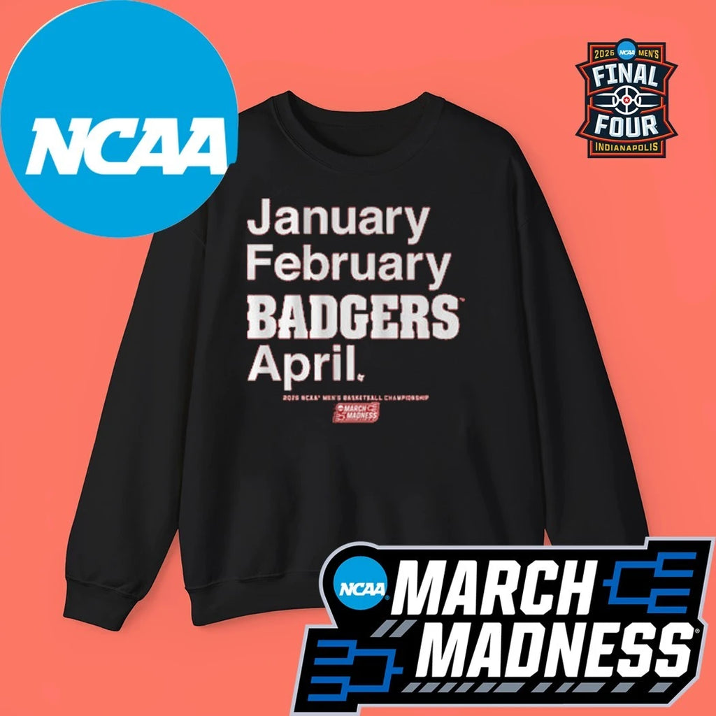 Wisconsin Badgers MBB 2026 NCAA Men’s Basketball Championship March Madness Month Logo Shirt