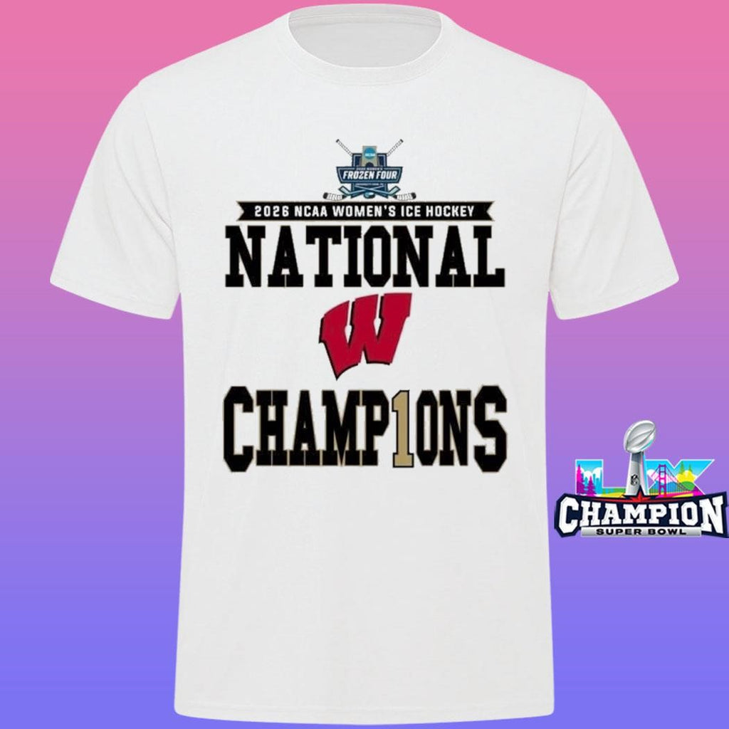 Wisconsin Badgers Women’s Ice Hockey 2026 National Champions Locker Room Shirt