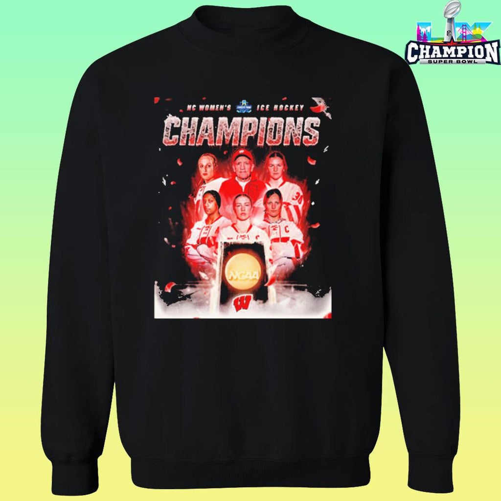 Wisconsin Badgers Women’s Ice Hockey National Champions 2026 Ncaa Frozen Four Shirt