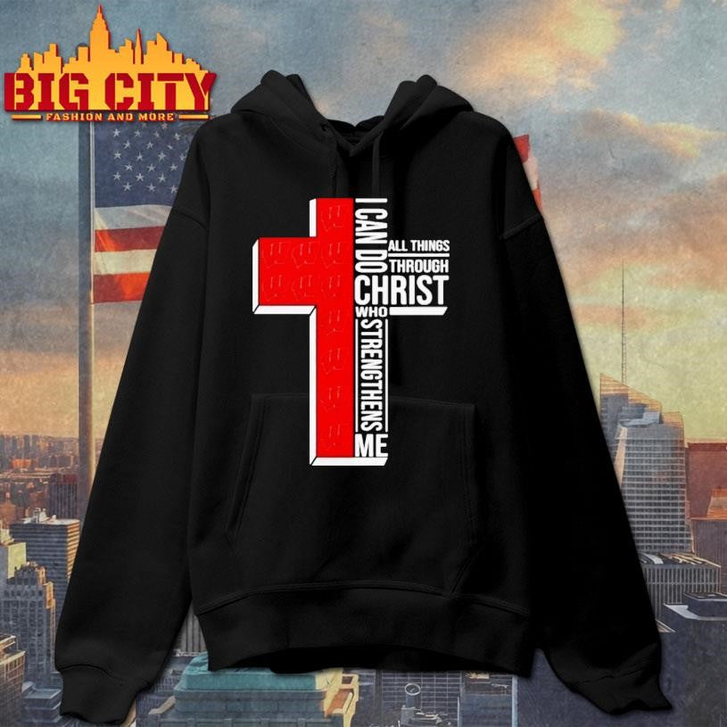 Wisconsin Basketball Logo I Can Do All Things Through Christ Who Strengthens Me Shirt
