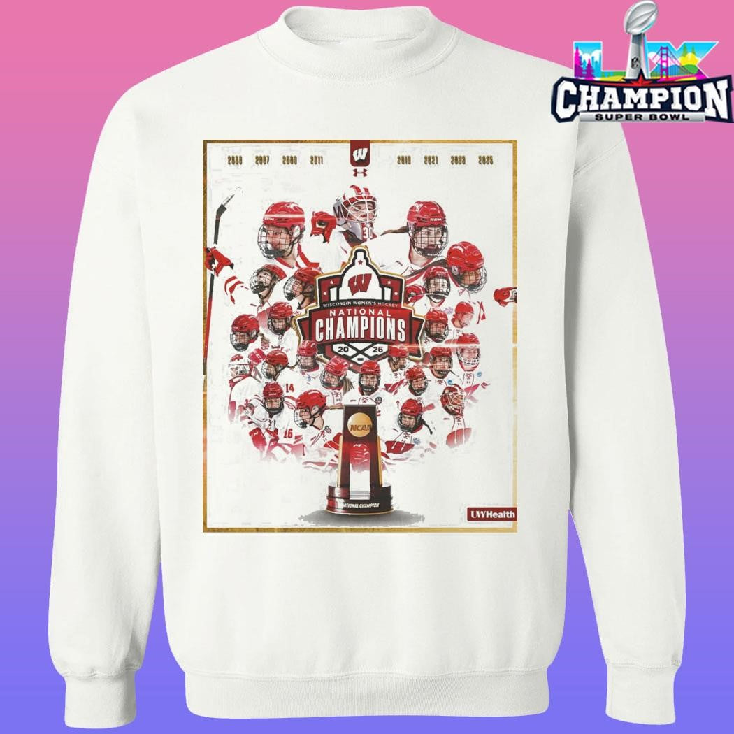 Wisconsin women’s hockey champions national championship 2026 shirt