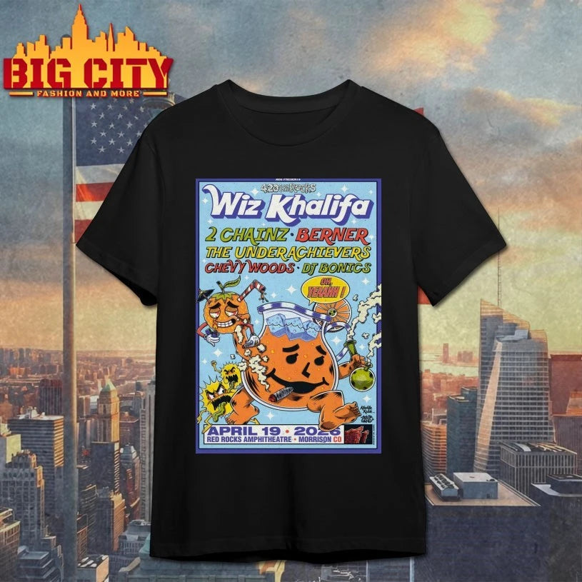 Wiz Khalifa Red Rocks Shows On Apr 19 2026 Poster shirt
