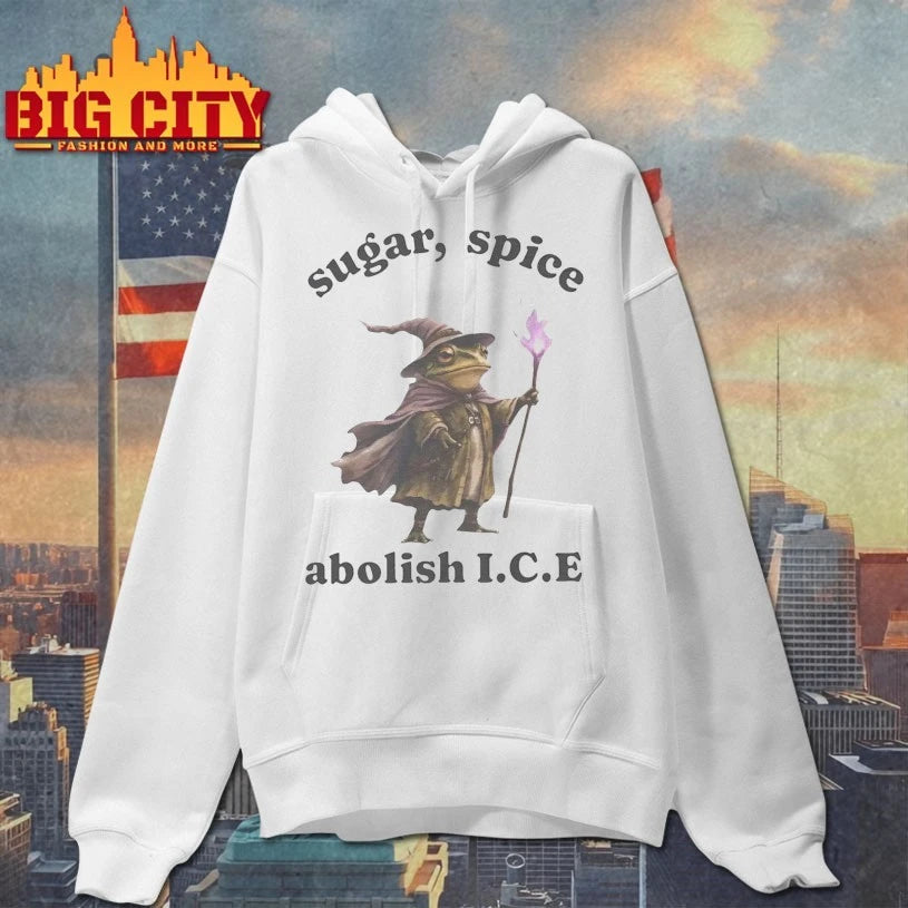 Wizard Frog Sugar &amp; Spice Abolish ICE 2026 t-shirt