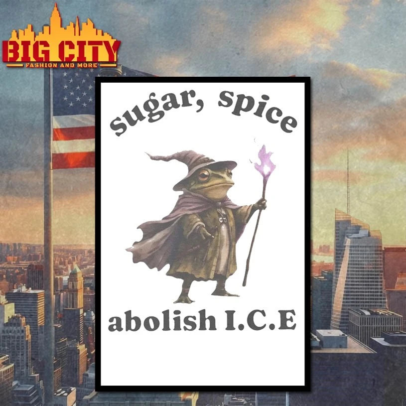 Wizard Frog Sugar &amp; Spice Abolish ICE 2026 t-shirt