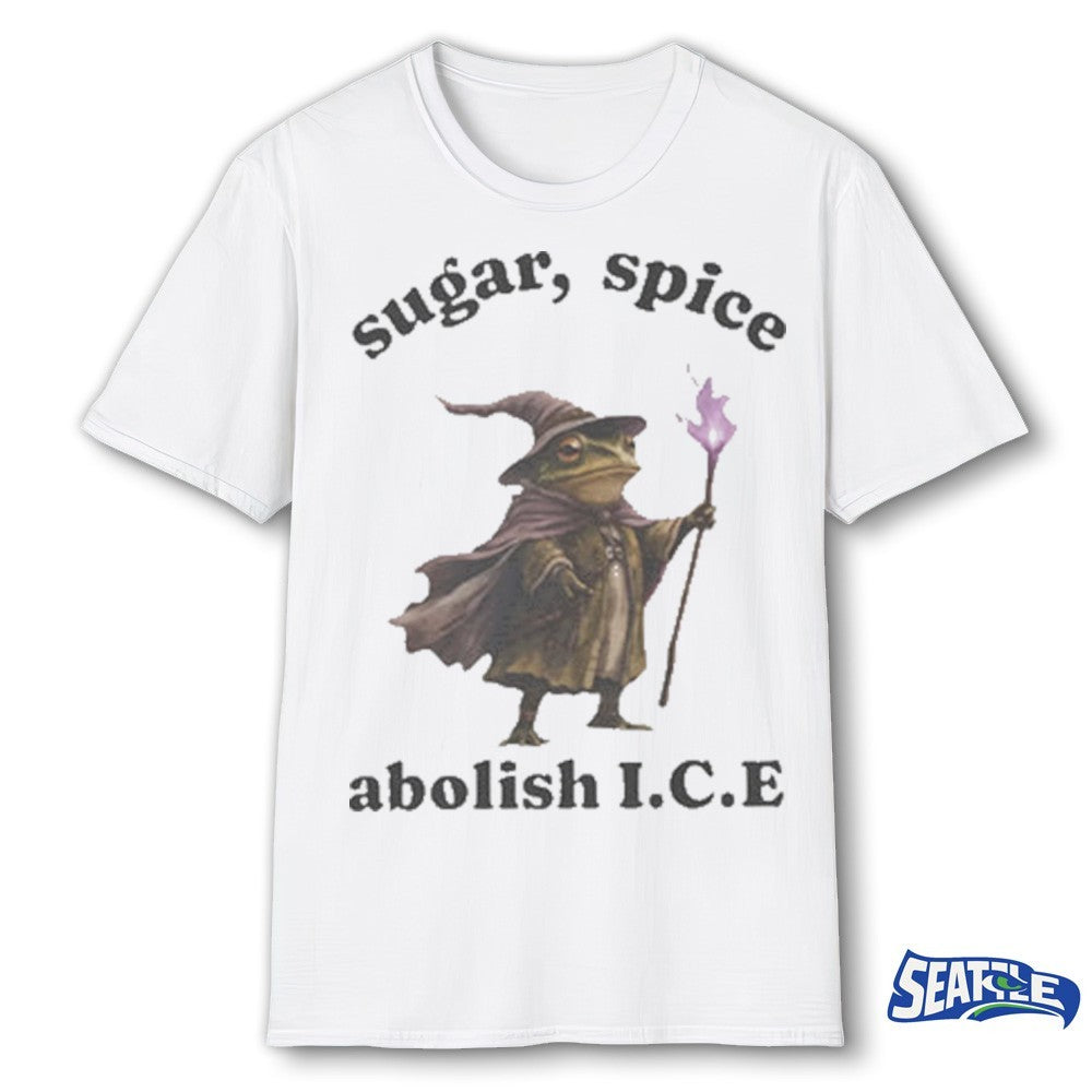 Wizard Frog Sugar and Spice Abolish ICE 2026 shirt