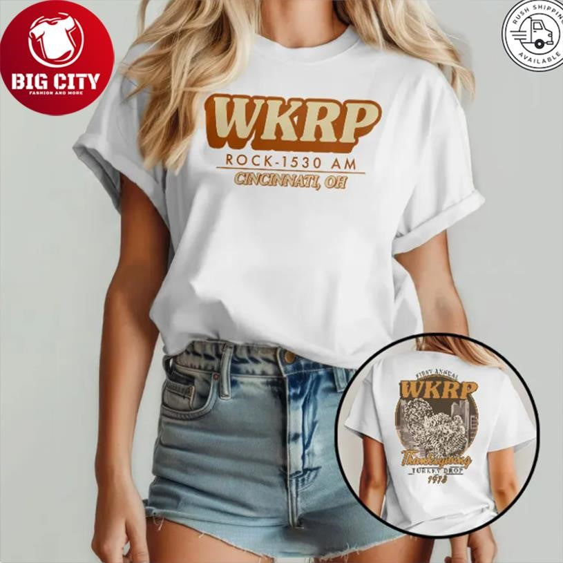 Wkrp Rock 1530 Am Cincinnati Oh 2025 Two Sided Shirt