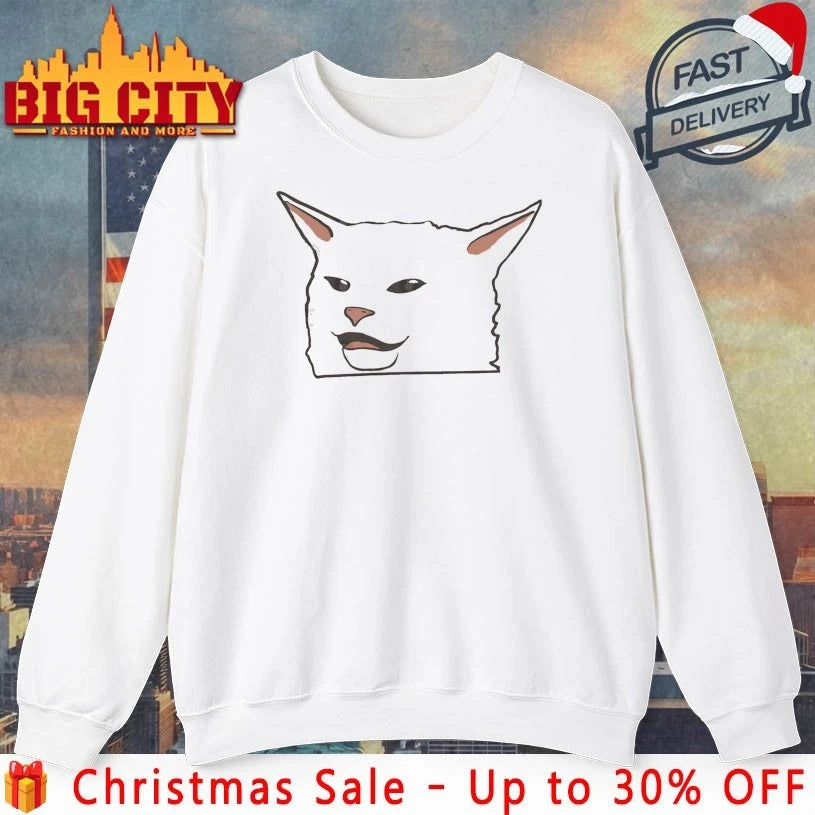 Woman Yelling at a Cat meme Confused Cat at Dinner 2025 shirt