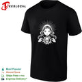 Woman holding skull crystal ball psychic shirt