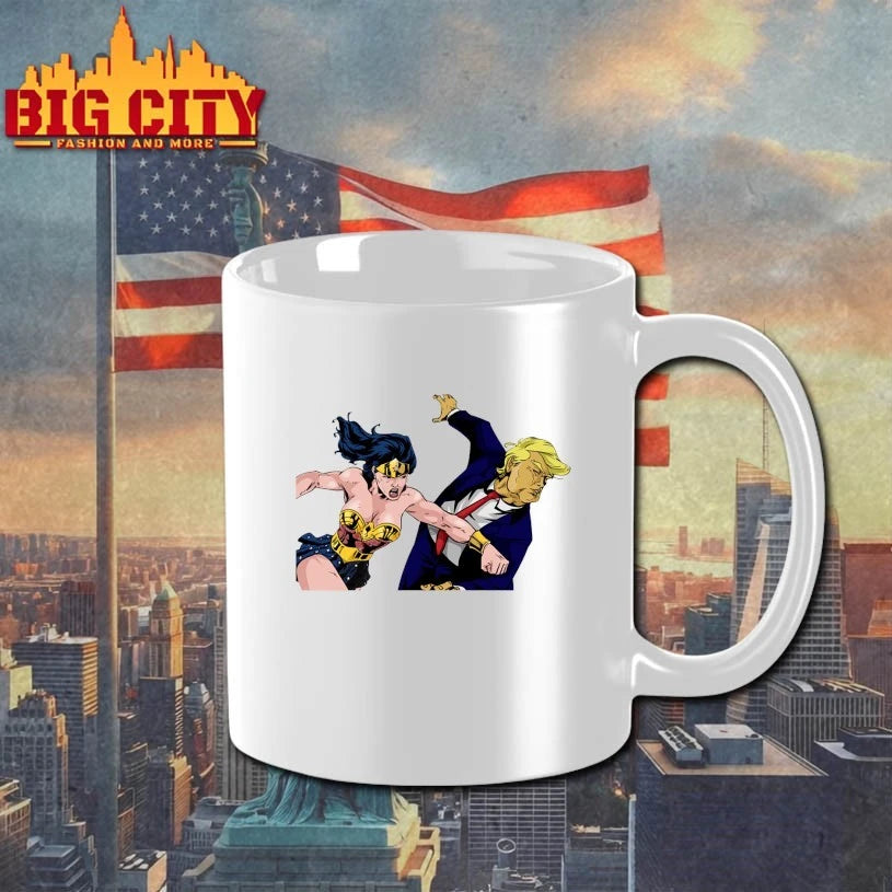 Wonder Woman Punching Donald Trump Face Shirt