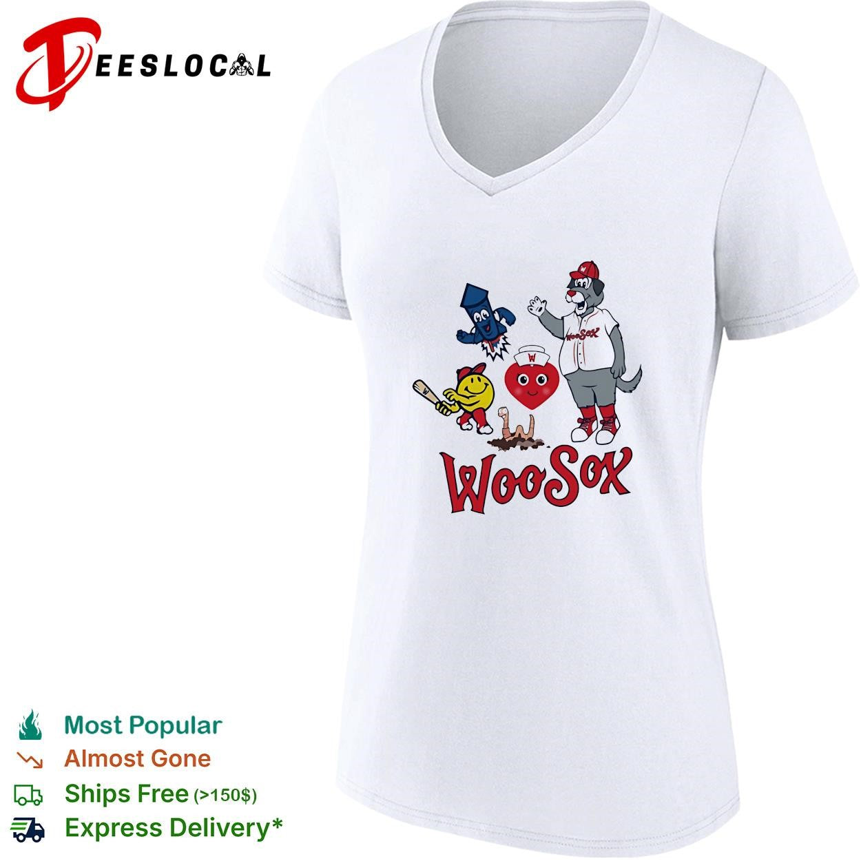 WooSox Central Masscots highlighting the playful side of the Worcester Red Sox team shirt