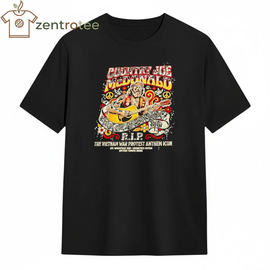 Woodstock 1969 Legend Country Joe McDonald Memorial Tee by Nkctees