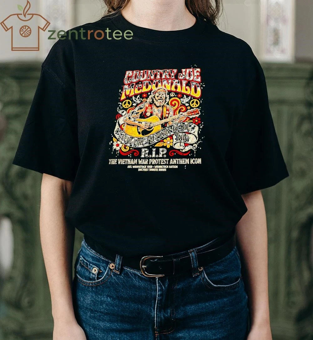 Woodstock 1969 Legend Country Joe McDonald Memorial Tee by Nkctees