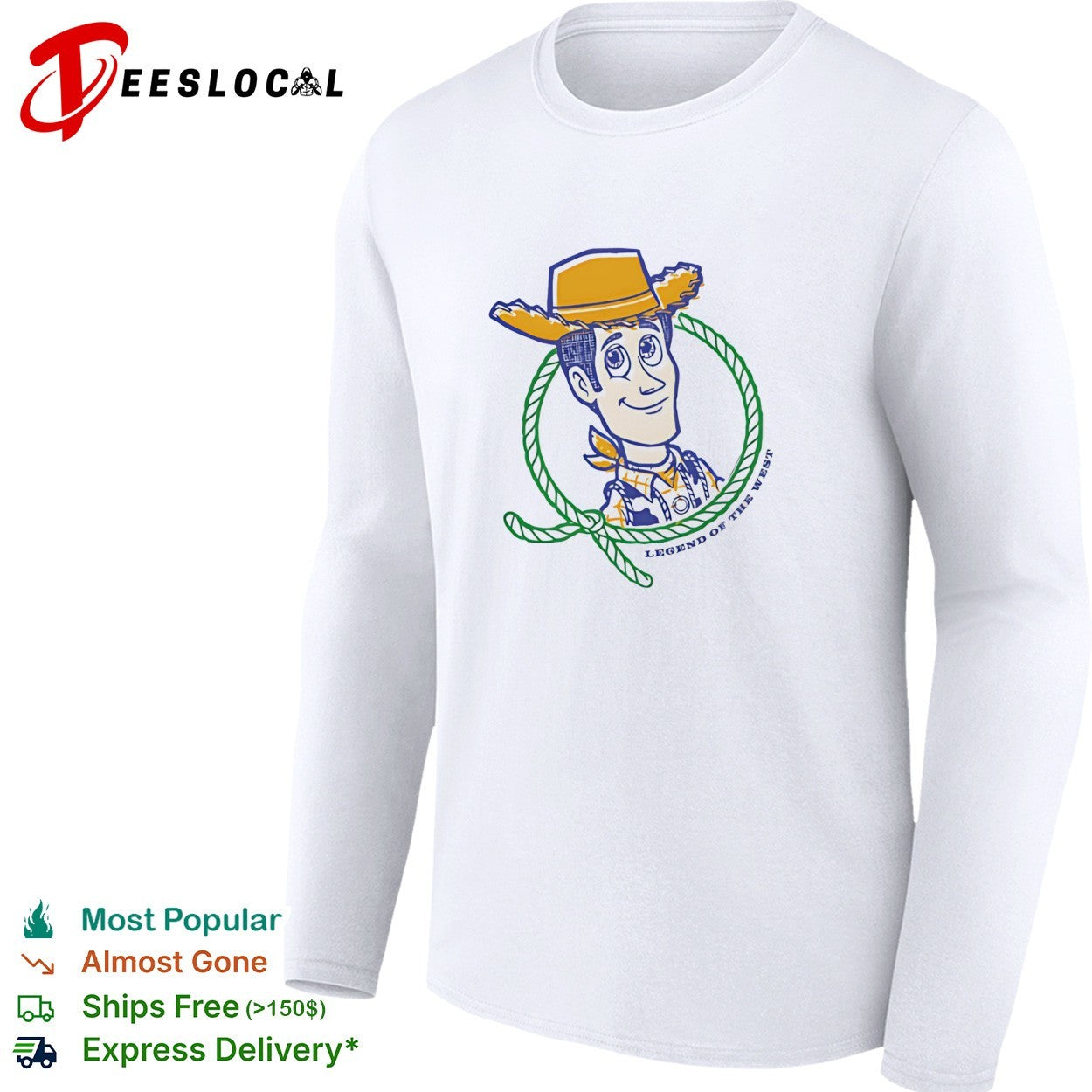 Woody Toy Story legend of the west lasso portrait shirt