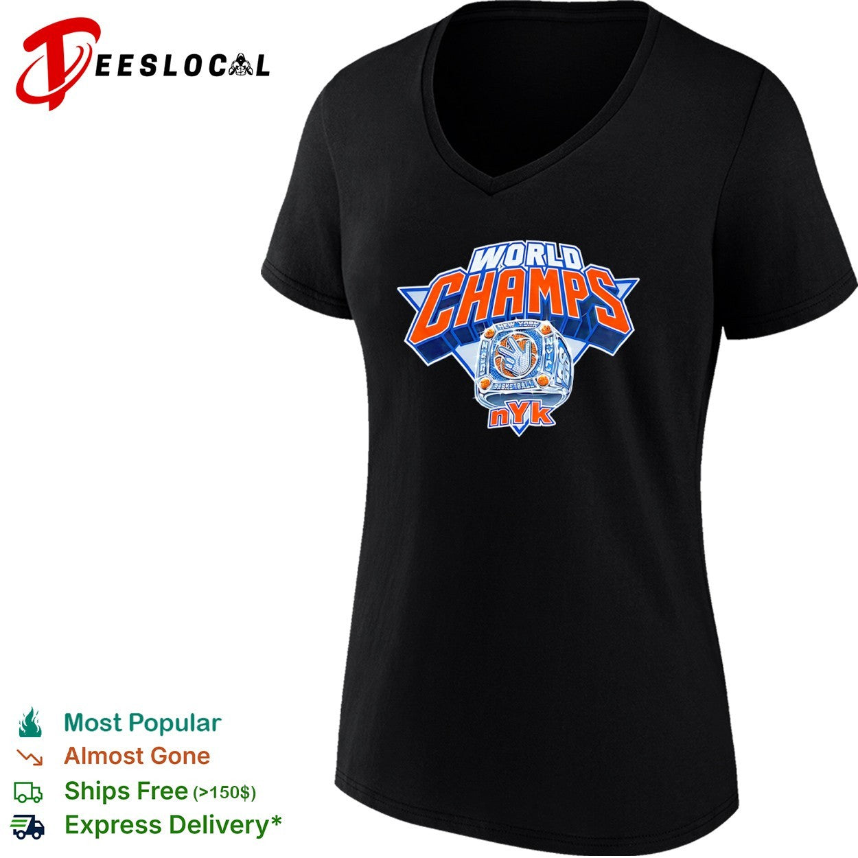 World Champs New York Knicks Basketball Ring shirt