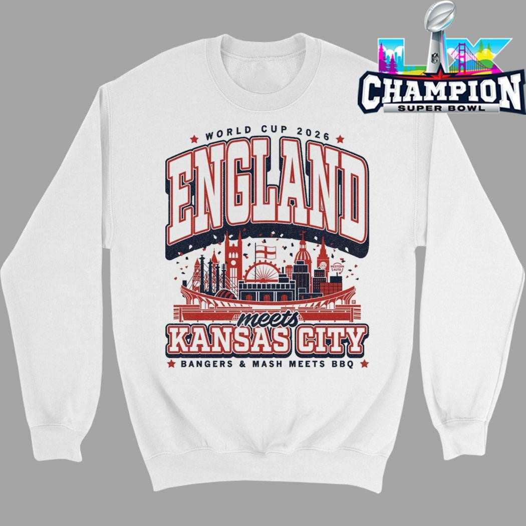 World Cup 2026 England Meets Kansas City Bangers And Mash Meets Bbq Shirt