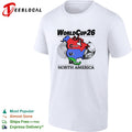World Cup 26 Canada USA Mexico map shirt