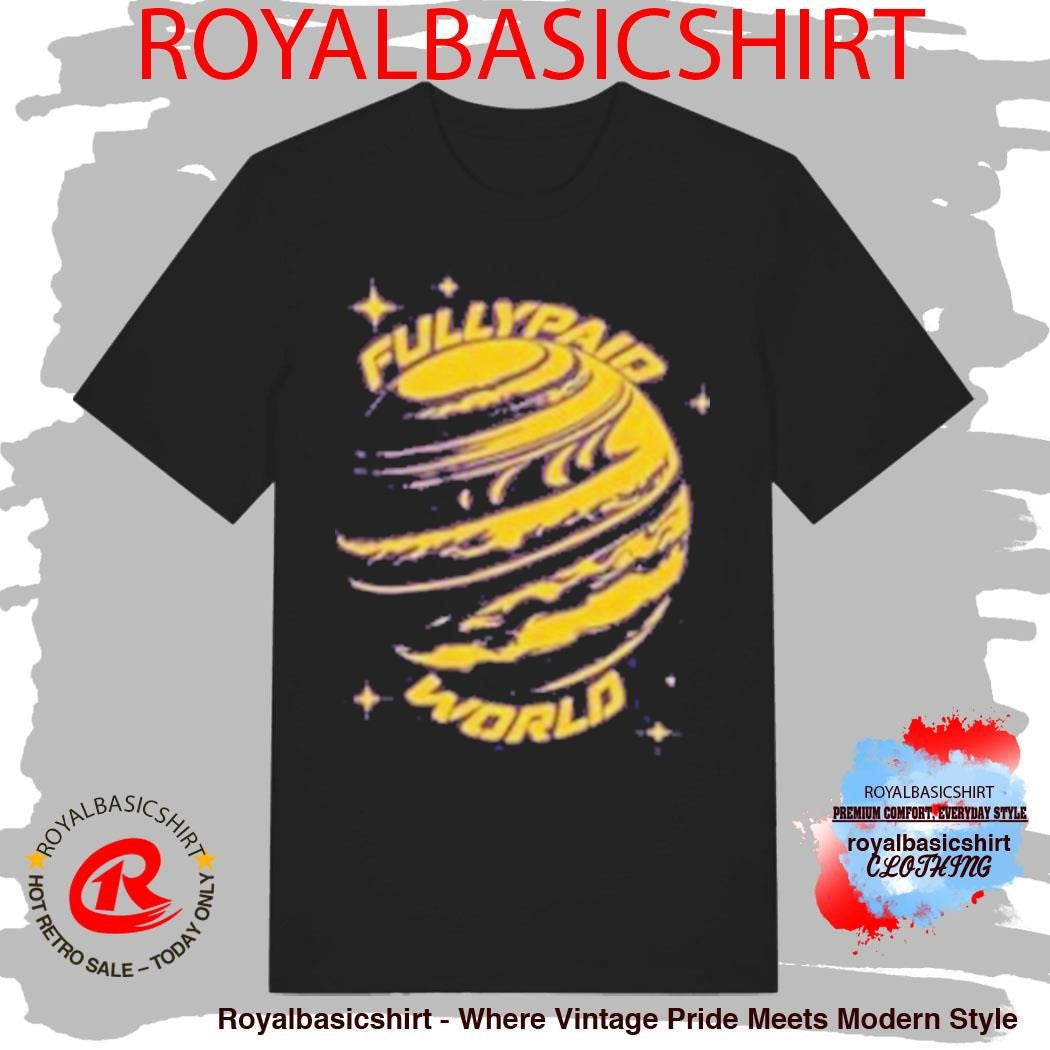 World Purple Yellow Acid Wash Shirt