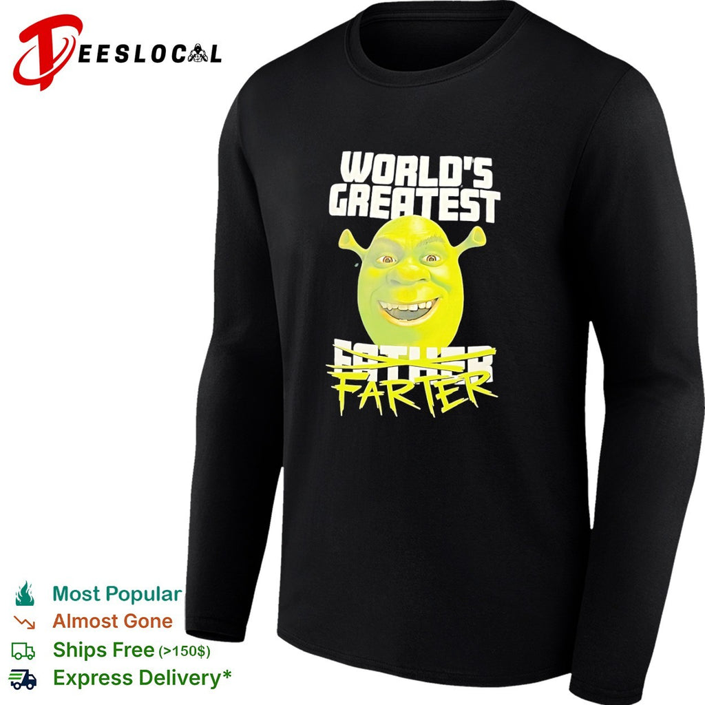 Worlds Greatest Farter Funny Shrek Meme Fathers Day Dad Joke Shirt