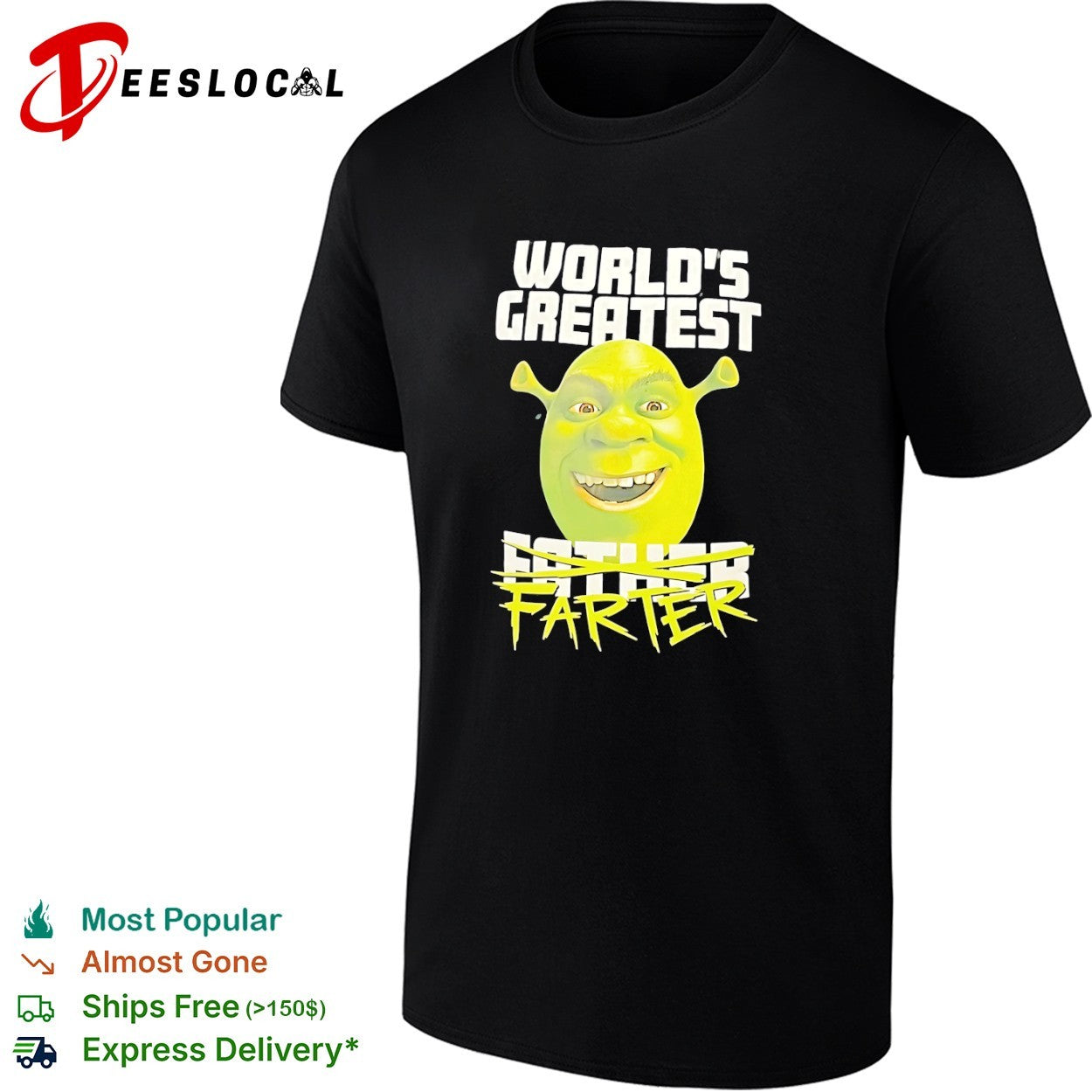 Worlds Greatest Farter Funny Shrek Meme Fathers Day Dad Joke Shirt