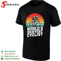 Worlds okayest cyclist sunset bicycle shirt
