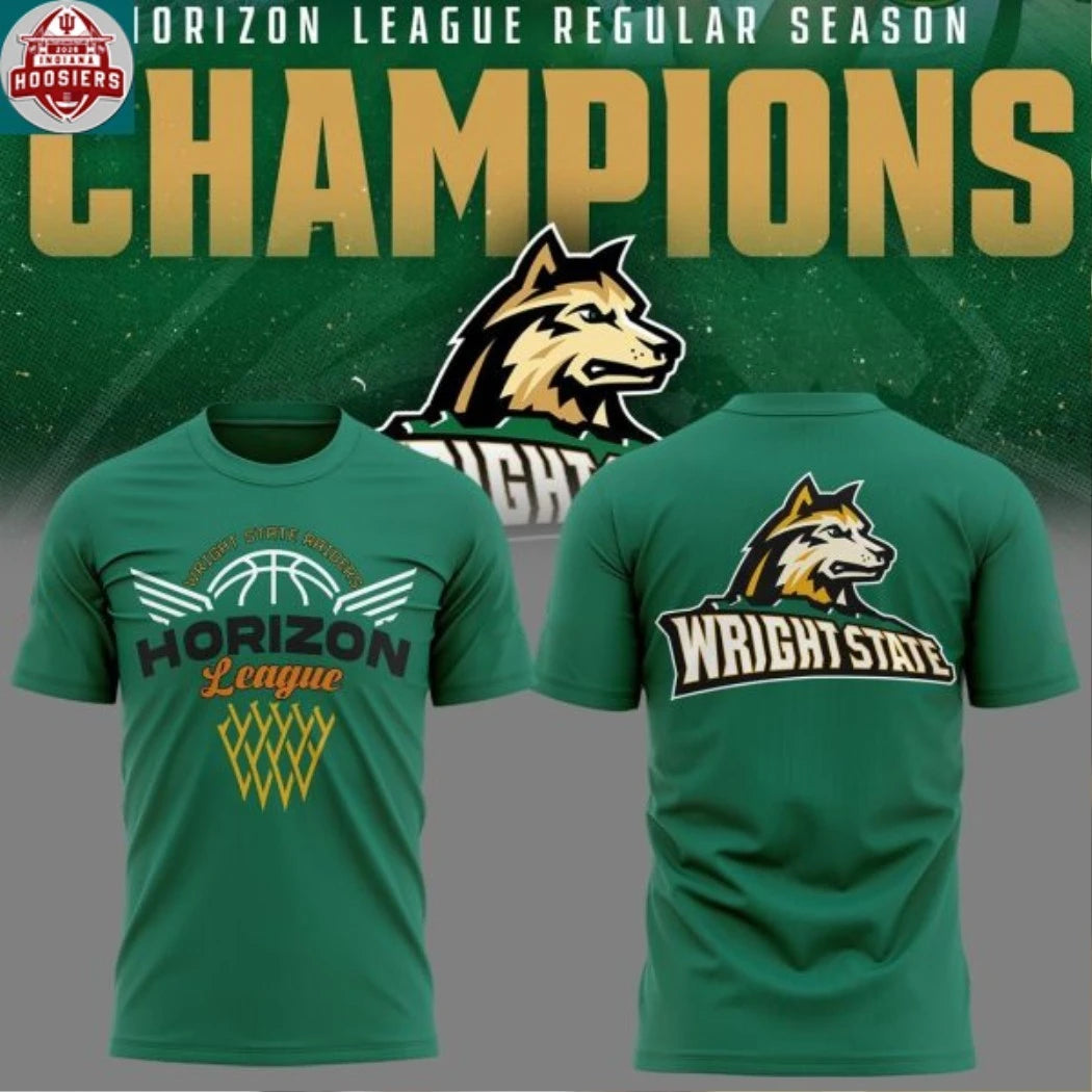 Wright State Raiders Horizon League Champions 2026 Logo Two Sided T-Shirt