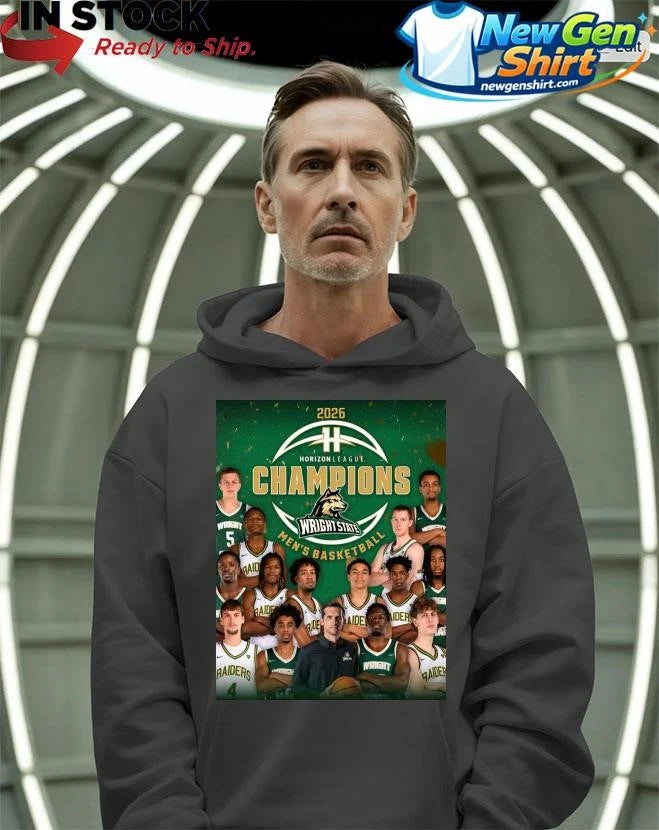 Wright State Raiders Men’s Basketball 2026 Horizon League Champions Shirt