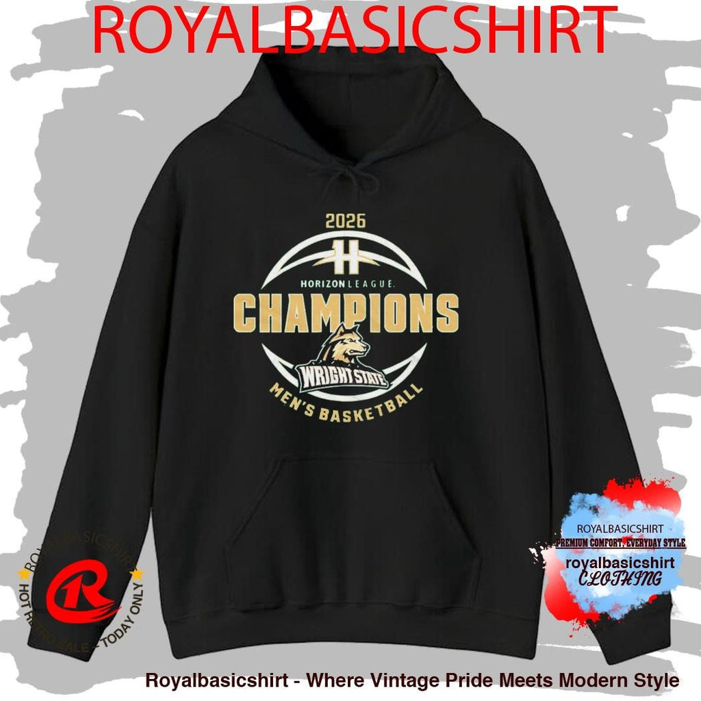 Wright State Raiders Men’s Basketball 2026 Horizon League Champions Locker Room Green T-Shirt