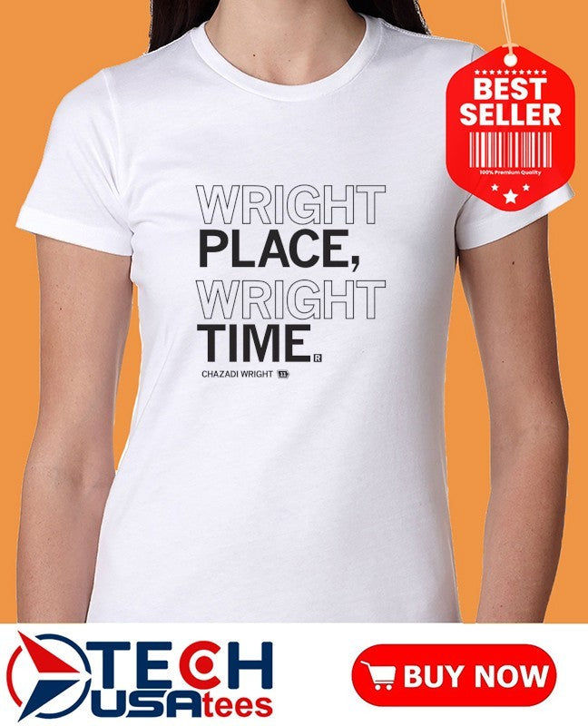 Wright place wright time Chazadi Wright Iowa Hawkeyes shirt