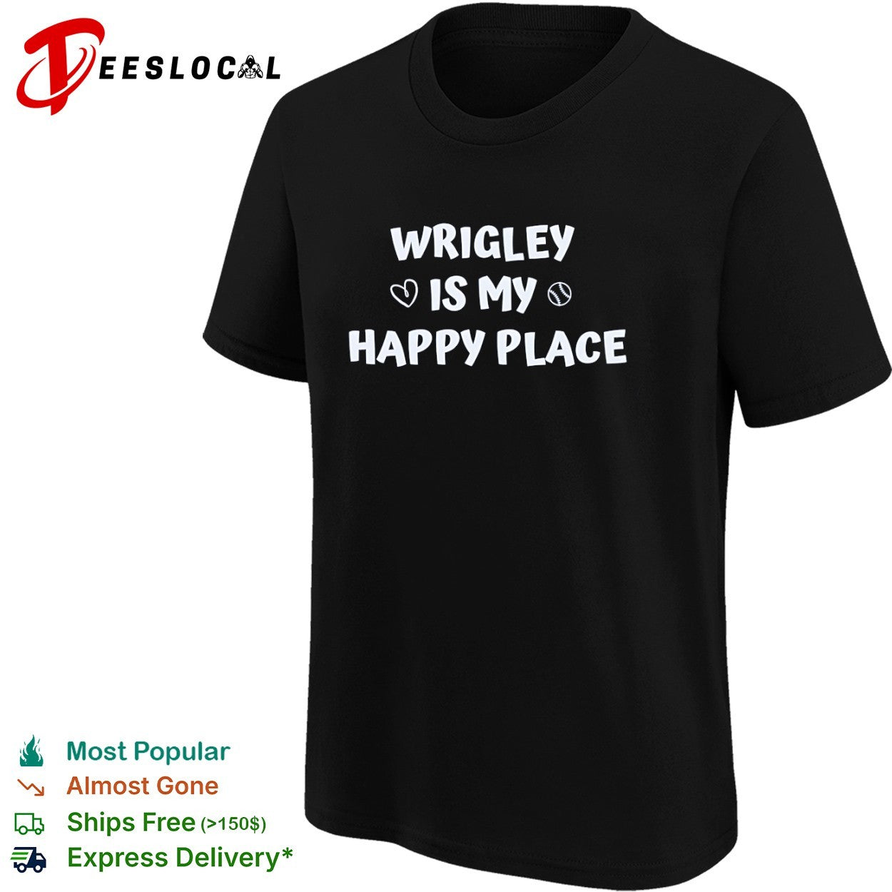 Wrigley Is My Happy Place Chicago Cubs shirt