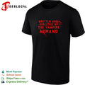Written and directed by the vampire Armand blood splatter shirt
