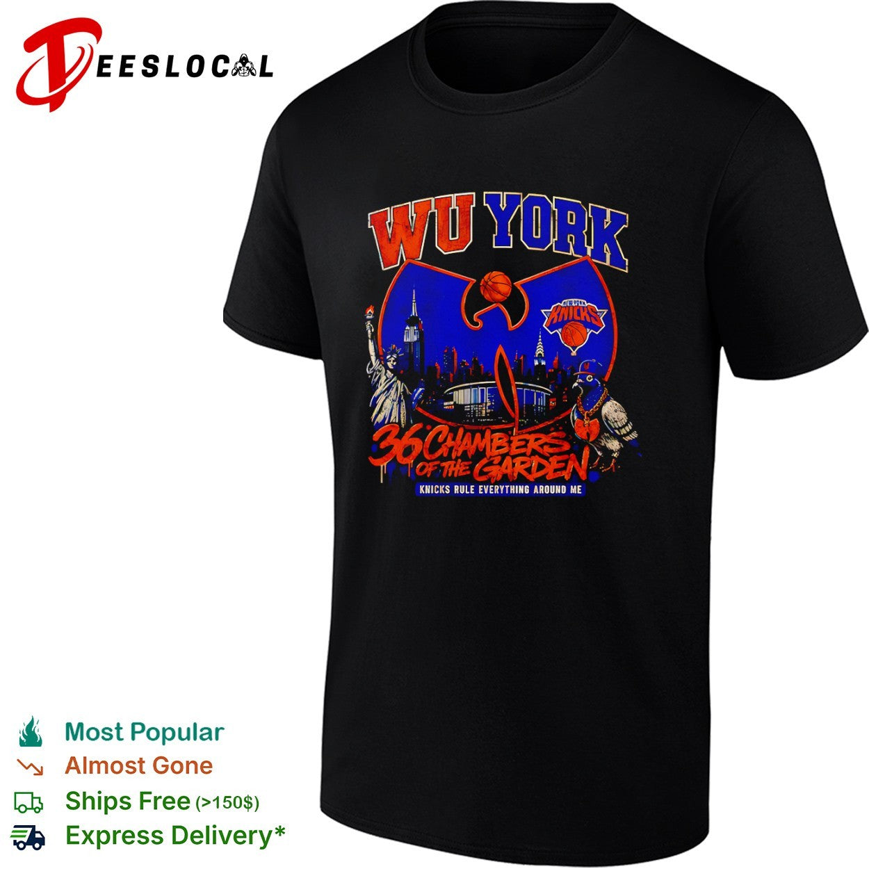 Wu Tang Clan x New York Knicks Wu York 36 Chambers of the Garden Knicks Rule Everything shirt