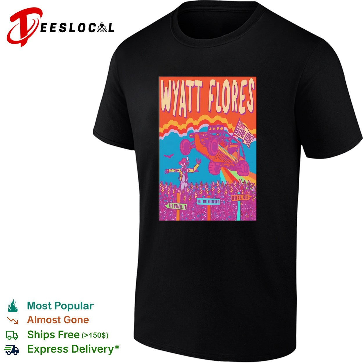 Wyatt Flores Des Moines Iowa 2026 poster shirt