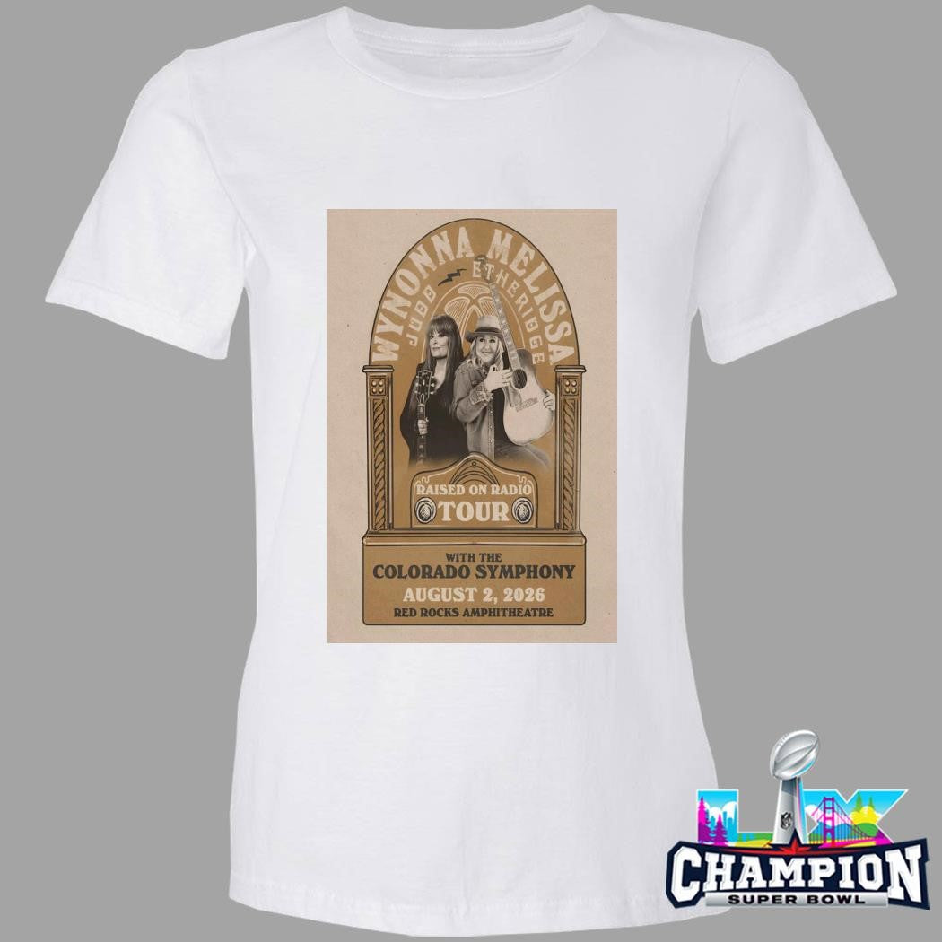 Wynonna Judd And Melissa Etheridge Red Rocks Amphitheatre 8 2 2026 Shirt