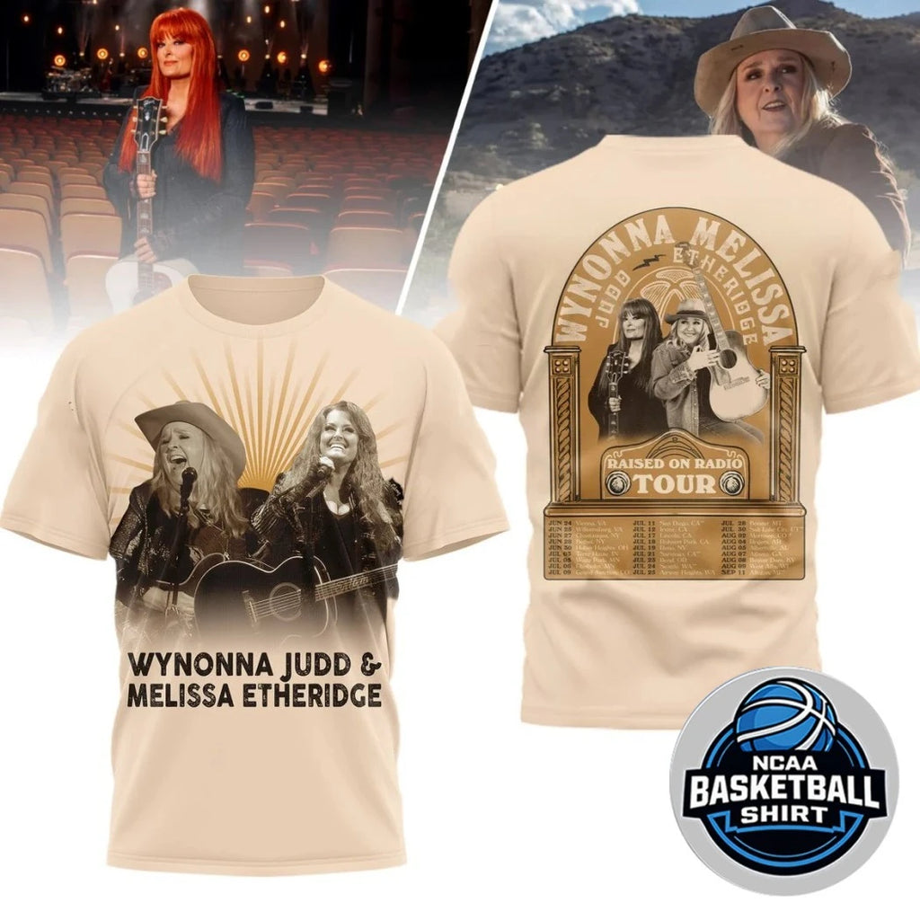 Wynonna Judd &amp; Melissa Etheridge Raised On Radio Tour Signed T-Shirt
