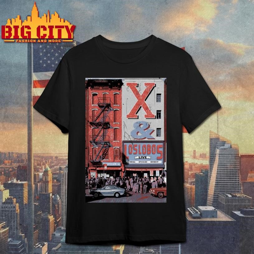 X The Band &amp; Los Lobos Sep 25-26, 2025 Town Hall in New York City Poster Shirt