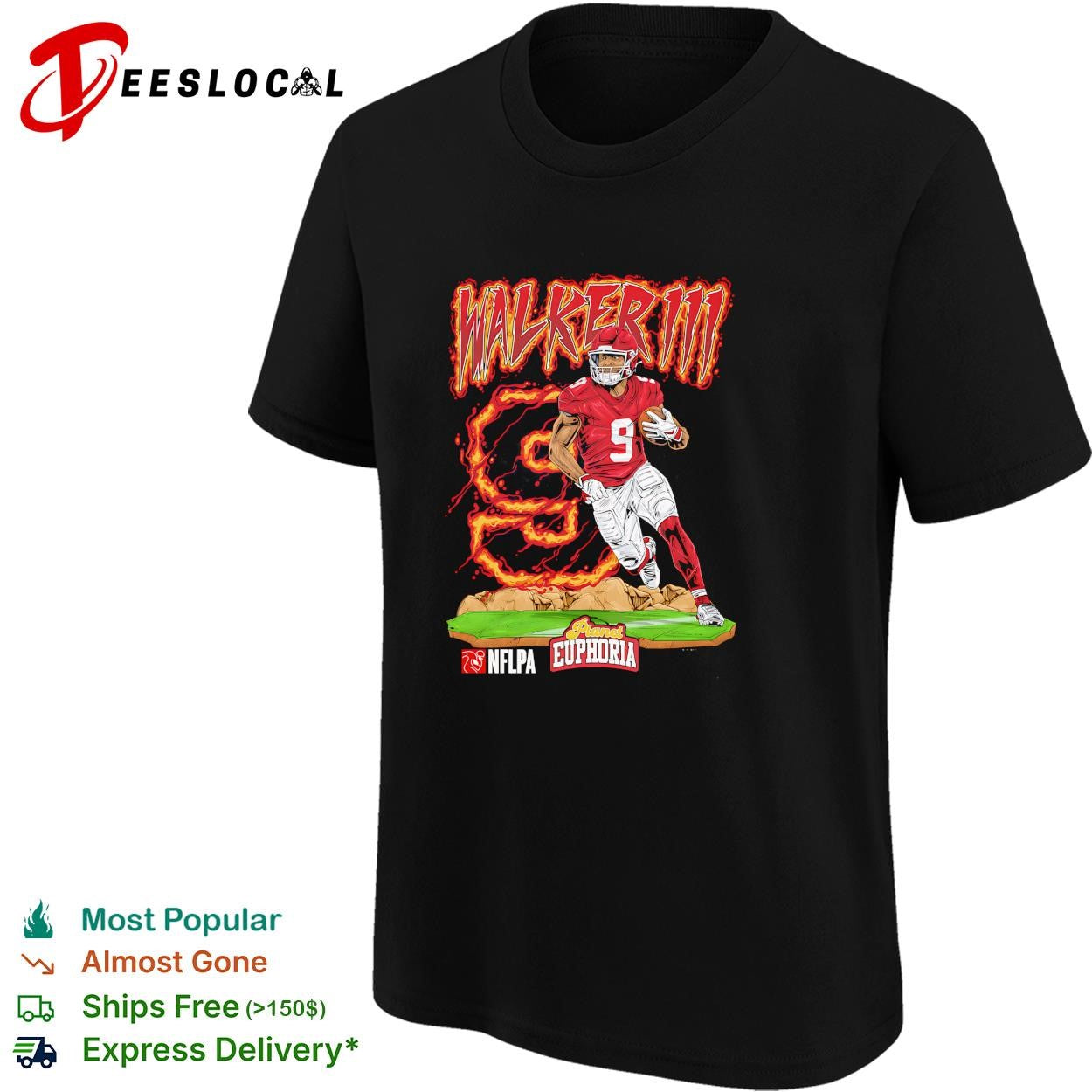 Kenneth Walker III Seattle Seahawks number 9 NFLPA Planet Euphoria graphic shirt