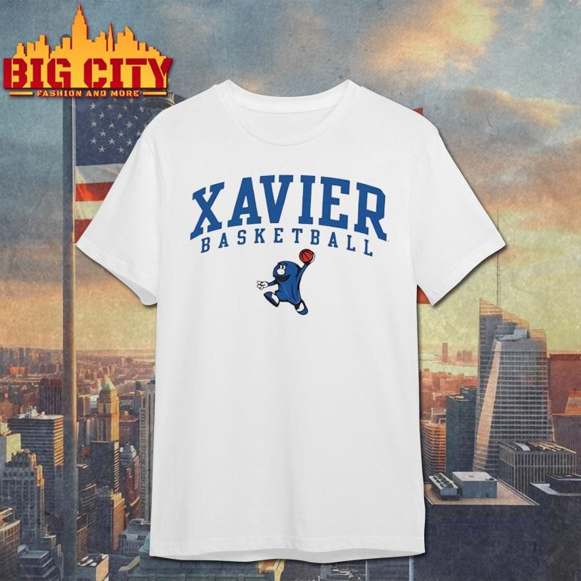 Xavier Musketeers Basketball Blue Blob shirt