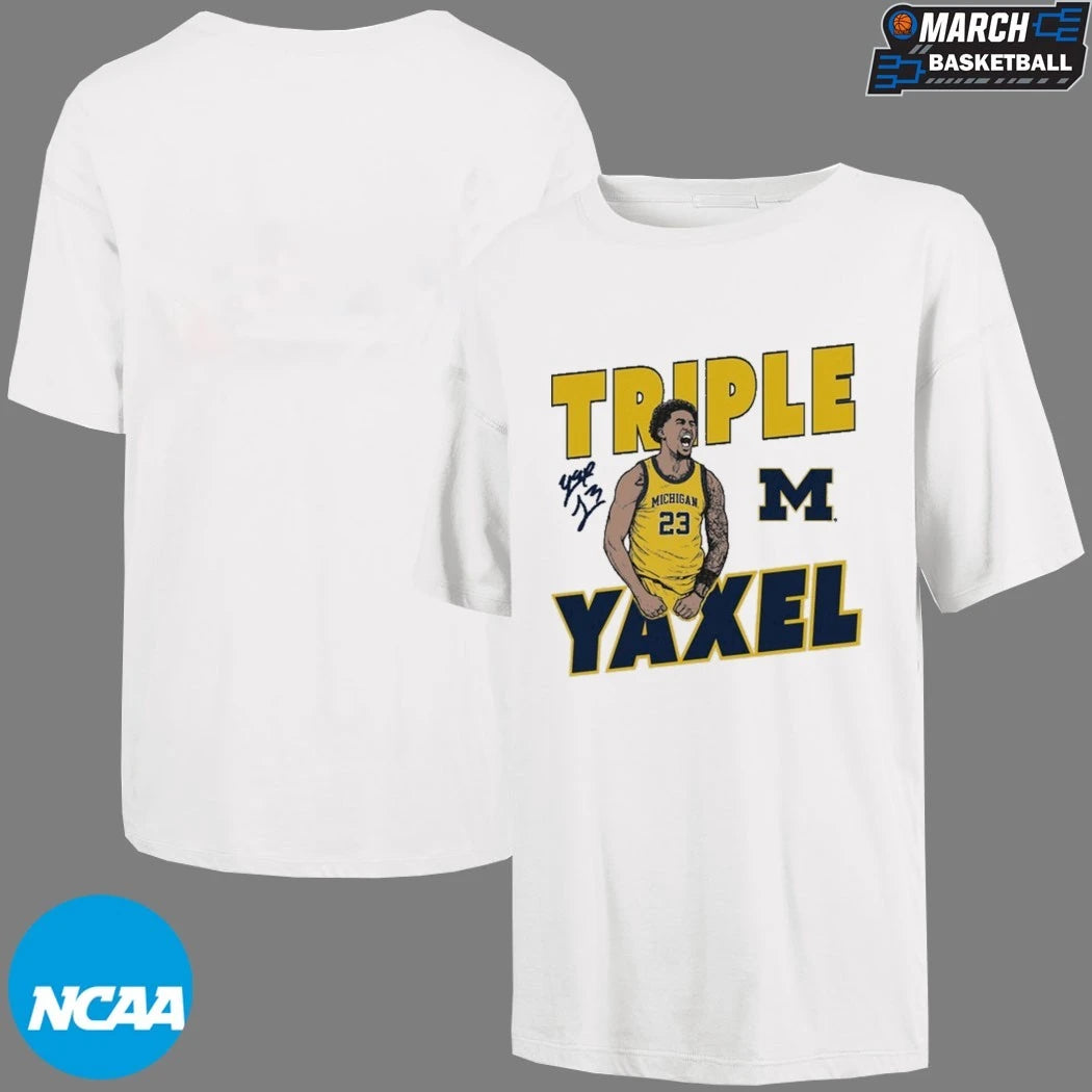 Yaxel Lendeborg Triple Yaxel Michigan Wolverines T-shirts