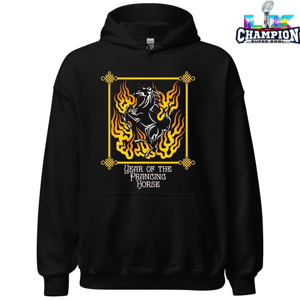 Year Of The Prancing Horse Flames T-shirts