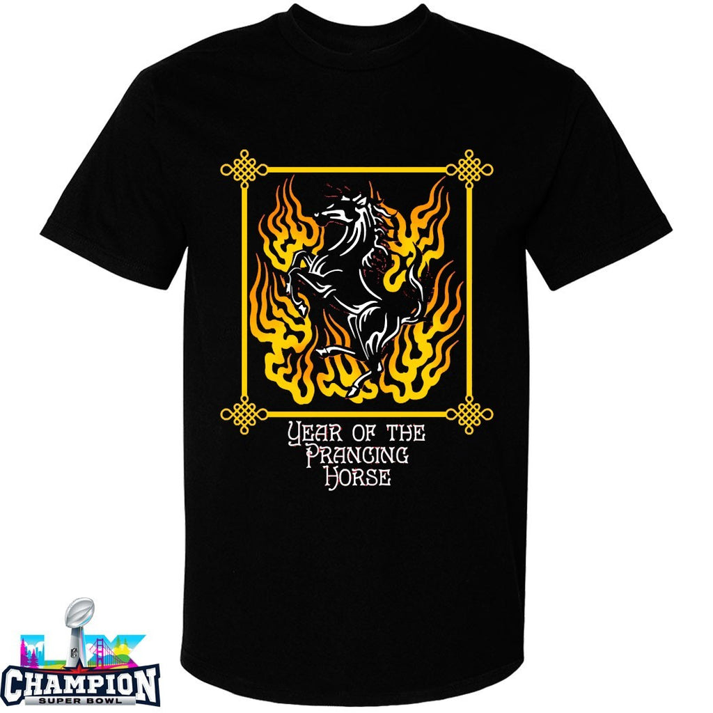 Year Of The Prancing Horse Flames T-shirts