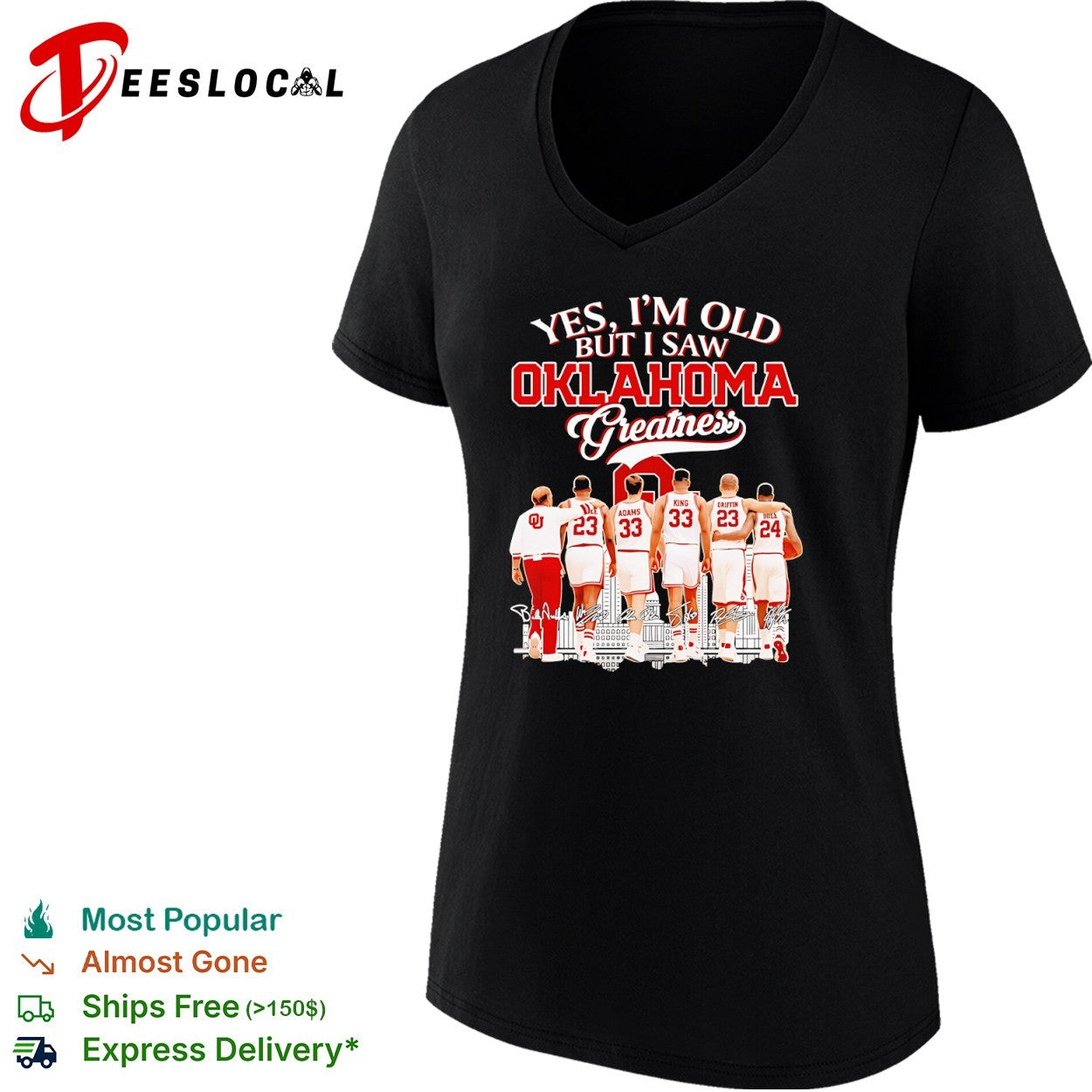 Yes I’m Old But I Saw Oklahoma Greatness basketball vintage legends signature shirt