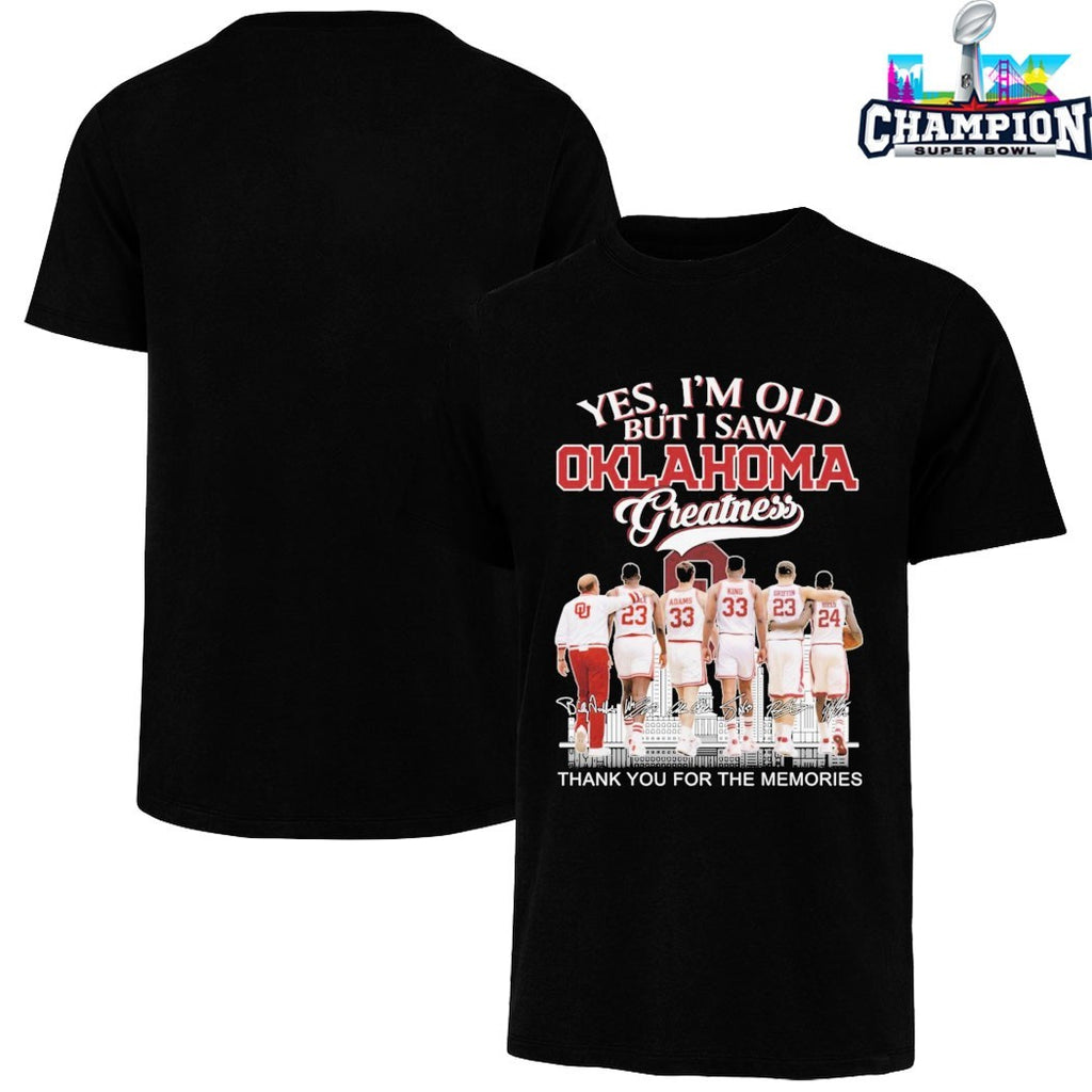 Yes I’m Old But I Saw Oklahoma Sooners Greatness Thank You For The Memories Signatures T-shirts