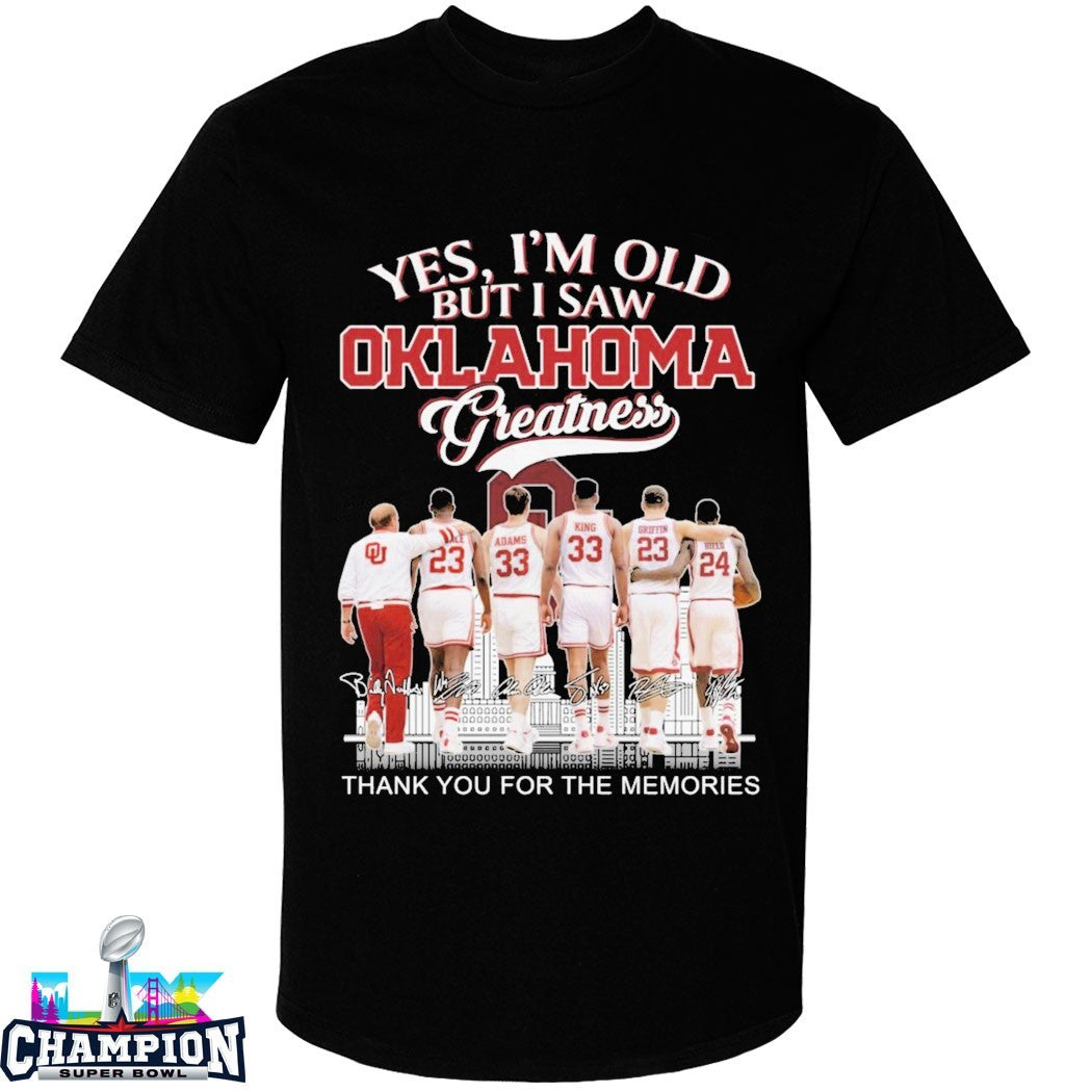 Yes I’m Old But I Saw Oklahoma Sooners Greatness Thank You For The Memories Signatures T-shirts