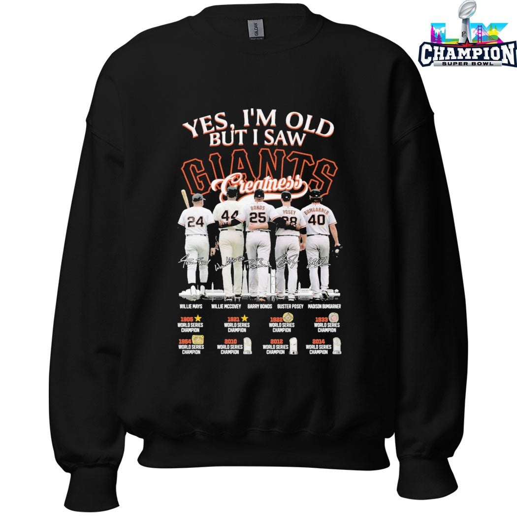 Yes I’m Old But I Saw San Francisco Giants World Series Champions Signatures T-shirts