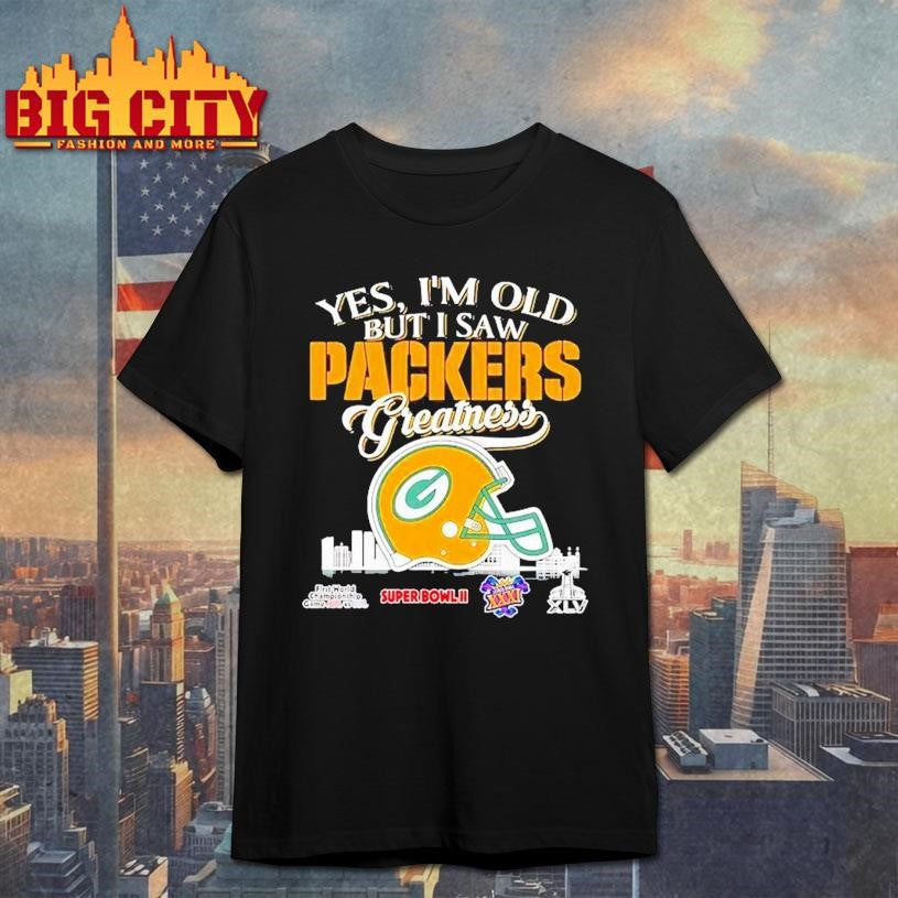Yes I’m old but I saw Green Bay Packers helmet greatness Shirt